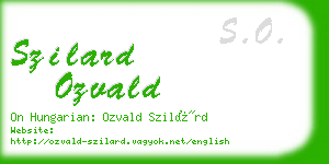 szilard ozvald business card